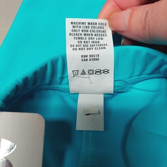 Under Armour Performance Women's Heat Gear Cropped Blue Activewear Leggings - Picture 6 of 6